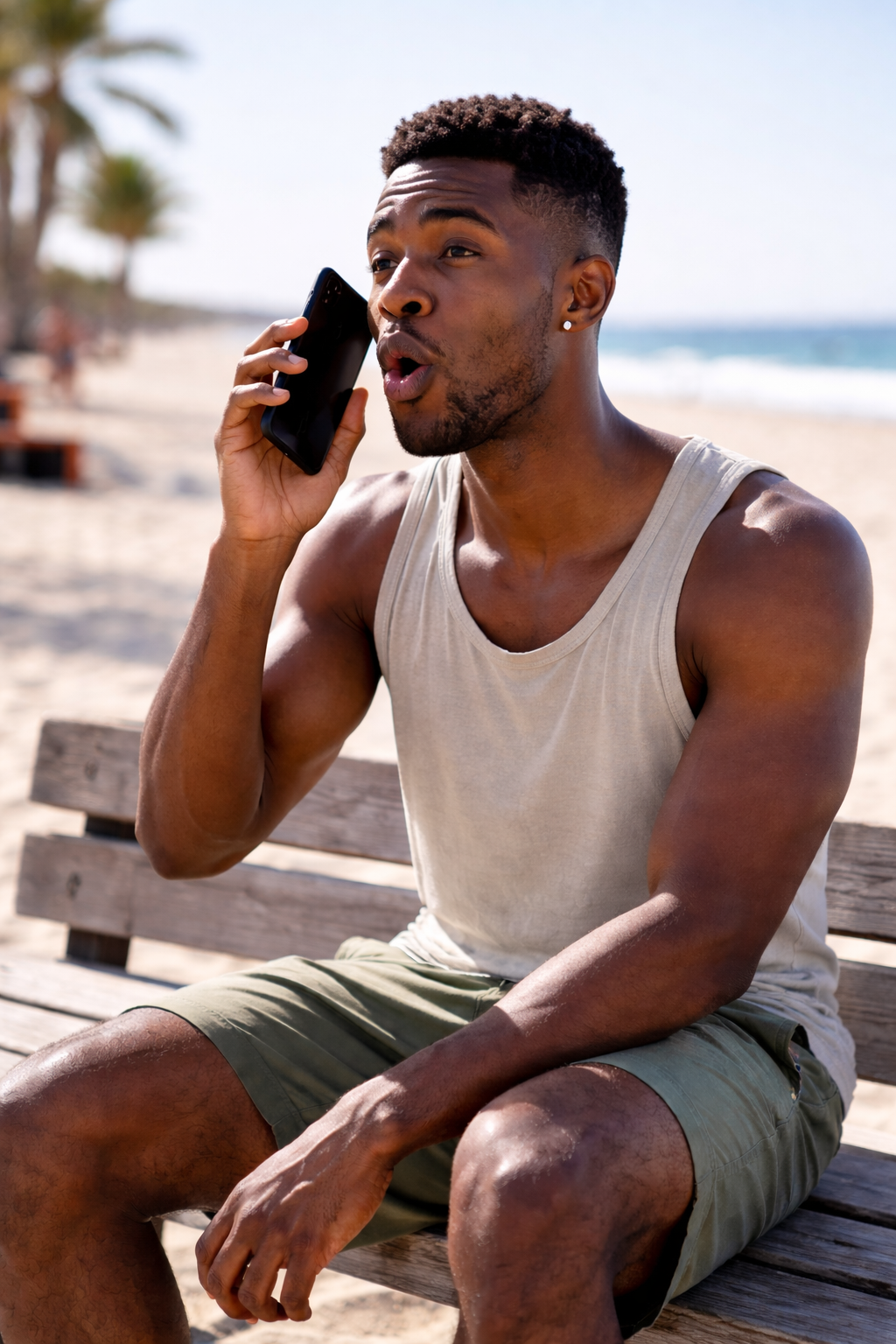 Man listening to audio